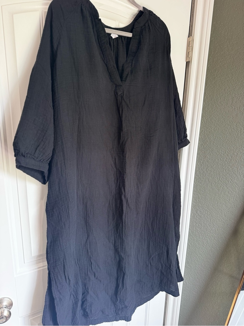 Old Navy XXL Black Cotton Gauze Swim Cover Up Tunic Dress Beach Resort